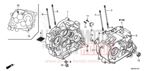 CARTER MOTEUR (CRF100F) CRF100FC de 2012